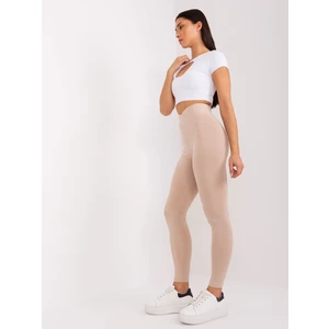 Beige basic high-waisted leggings RUE PARIS
