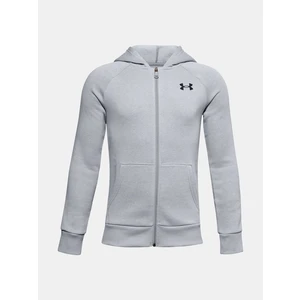 Mikina Under Armour UA RIVAL COTTON FZ HOODIE - šedá