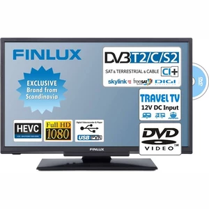 Televízor Finlux 22FDMF4760 čierna 22" (57 cm) Full HD TV • rozlíšenie 1920 × 1080 px • DVB-T2/S2/C (H.265/HEVC) • Dolby Digital Plus • Edge LED • 1×