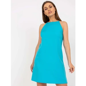 Light blue sleeveless mini dress RUE PARIS