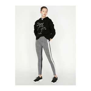 Koton Women's Gray Check Leggings