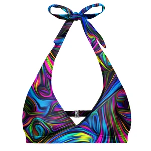 Aloha From Deer Woman's Spill The Tint Halter Neck Bikini Top BTH AFD881