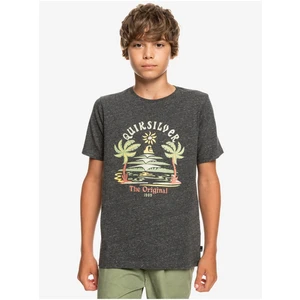 Dark Grey Boys' Brindle T-Shirt Quiksilver Strange Days - Boys