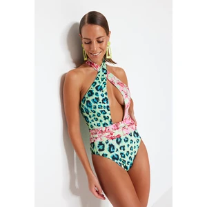 Trendyol Pink Pattern Mixed Swimsuit