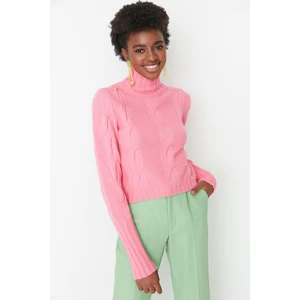 Trendyol Sweater - Pink - Regular fit