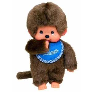 Monchhichi 20cm - kluk modrý bryndáček(Mončiči) [HRAČKA]