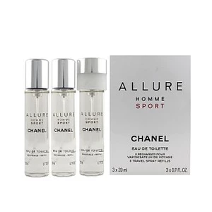 Chanel Allure Homme Sport - EDT 20 ml (plnitelný flakon) + náplň (2 x 20 ml) 60 ml