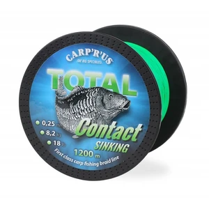 Carp´r´us splietaná šnúra total contact sinking green 0,25 mm 8,2 kg - 1200 m