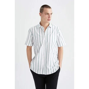 DEFACTO Relax Fit Shorts Sleeve Striped Shirt