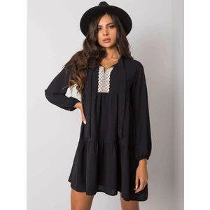 RUE PARIS Black loose dress