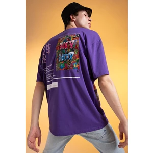 DEFACTO Coool Comfort Fit Crew Neck Printed T-Shirt