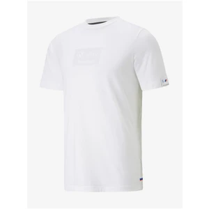 White Men's T-Shirt Puma BMW MMS - Men