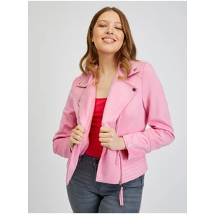 Orsay Pink Women's Leatherette Jacket in Suede - Women