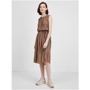 Brown Pleated Dress ONLY Elema - Women