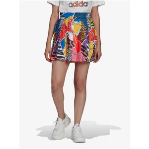 Yellow-Red Patterned Pleated Skirt adidas Originals - Women