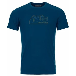 Ortovox Outdoorové tričko 140 Cool Vintage Badge T-Shirt M Petrol Blue XL