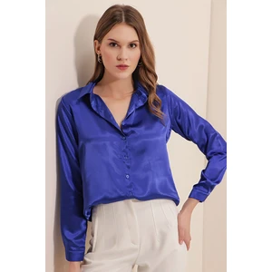 Bigdart 3964 Lightly Flowy Satin Shirt