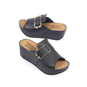 Capone Outfitters Mules - Dark blue - Wedge