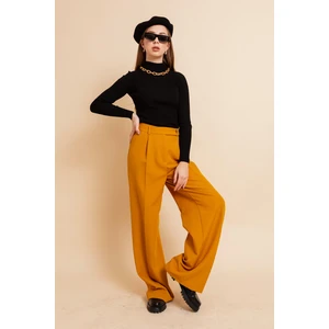 Lafaba Women's Mustard Palazzo Pants