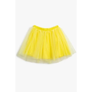 Koton Girls' Yellow Skirt