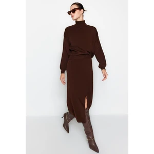 Trendyol Brown Turtleneck Sweater Top-Top Set