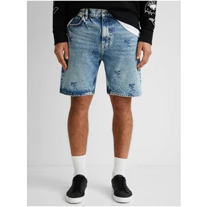 Blue Mens Denim Shorts Desigual Filo - Men