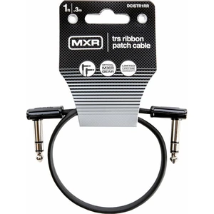 Dunlop MXR DCISTR1RR Ribbon TRS Cable Schwarz 30 cm Winkelklinke - Winkelklinke