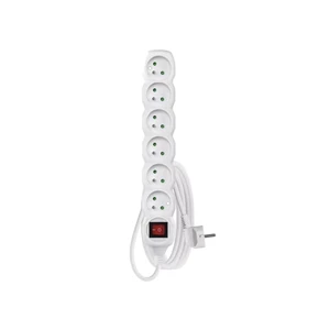 Prodlužovací kabel EMOS P1613 3m/6zásuvek s vypínačem bílá 1902160300