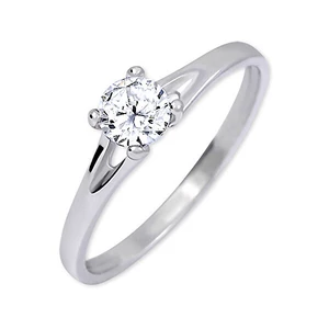 Brilio Silver Stříbrný zásnubní prsten s krystalem 426 001 00508 04 53 mm