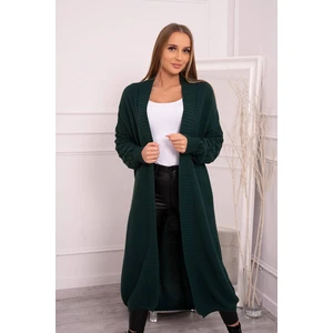 Sweater with bubbles on the sleeve dark green