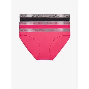 Calvin Klein 3 PACK - dámské kalhotky Bikini QD3561E-6VS XS