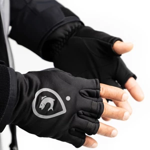 Adventer & fishing Angelhandschuhe Warm Gloves Black M-L
