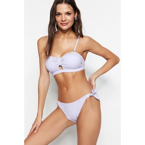 Trendyol Bikini Bottom - Purple - Plaid