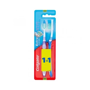 Colgate Extra Clean Střední zubní kartáček  1 + 1 ks