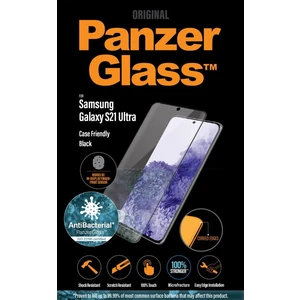 Ochranné temperované sklo PanzerGlass Case Friendly pre Samsung Galaxy S21 Ultra - G998B, Fingerprint komp., black 7258