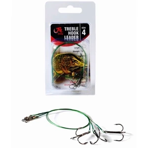 Filfishing lanko s trojháčikom treble hook leader 3 ks 30 cm - 4