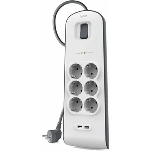 Belkin USB Charging 6-outlet BSV604ca2M Biela 2 m