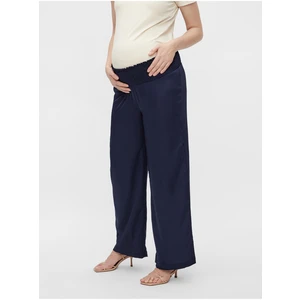 Dark blue wide maternity pants Mama.licious Videl - Women