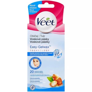 Veet Wax Strips voskové depilačné pásiky na tvár 20 ks