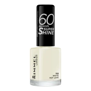 Rimmel 60 Seconds Super Shine lak na nehty odstín 703 White Hot Love 8 ml