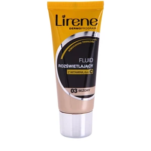 Lirene Vitamin C rozjasňujúci fluidný make-up pre dlhotrvajúci efekt odtieň 03 Beige 30 ml
