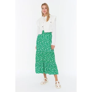 Trendyol Green Floral Patterned Skirt