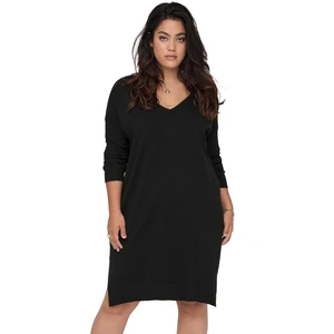 ONLY CARMAKOMA Dámské šaty CARIBI Regular Fit 15263791 Black SOLID 7XL