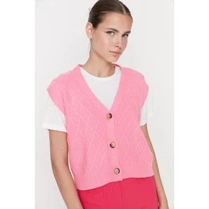 Trendyol Sweater Vest - Pink - Slim fit