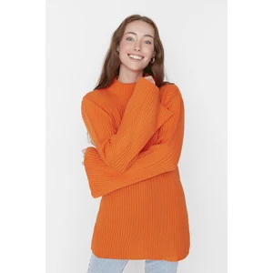 Trendyol Sweater - Orange - Fitted