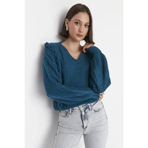 Trendyol Sweater - Blue - Regular fit