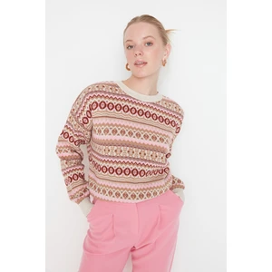 Trendyol Sweater - Beige - Regular fit