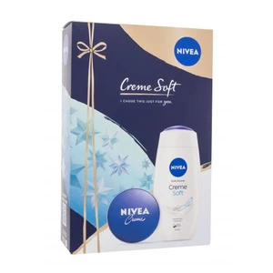 Nivea Creme Soft darčeková kazeta sprchovací gél Creme Soft 250 ml + univerzálny krém Creme 75 ml pre ženy