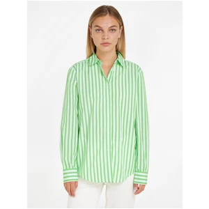 Light Green Ladies Striped Shirt Tommy Hilfiger - Women