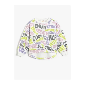 Koton Printed Sweatshirt Long Sleeve Crew Neck